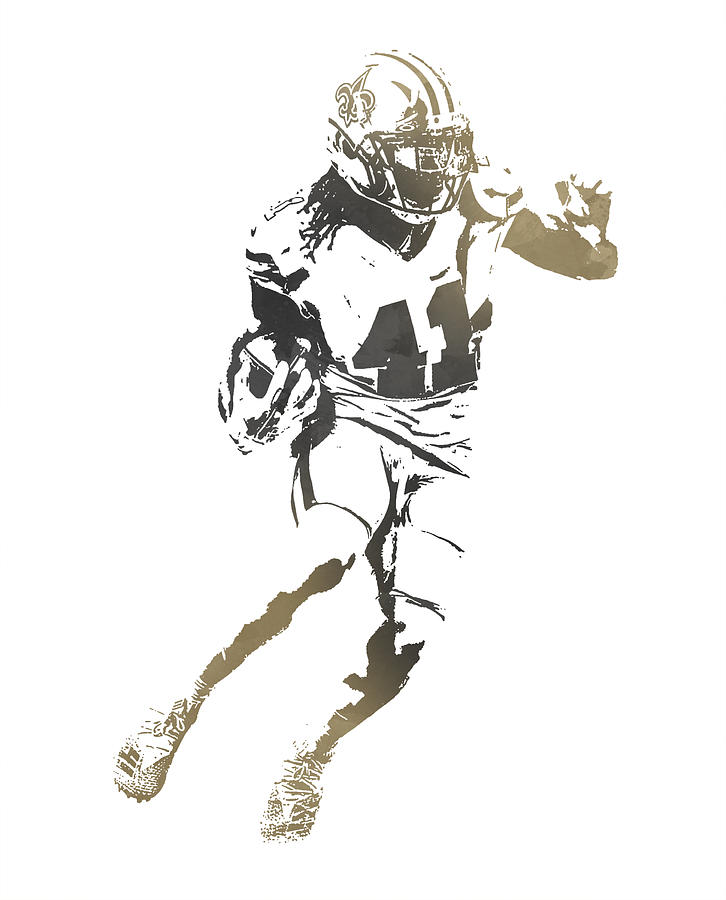 Alvin Kamara New Orleans Saints Abstract Art 1 Mixed Media by Joe Hamilton  - Fine Art America