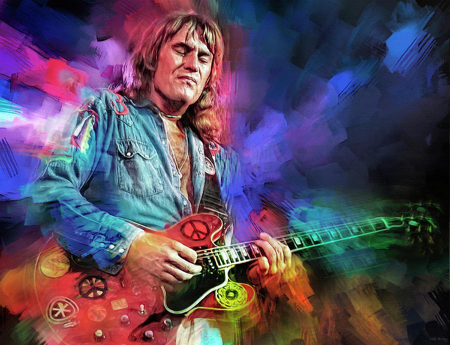 George Harrison Mixed Media - Alvin Lee by Mal Bray
