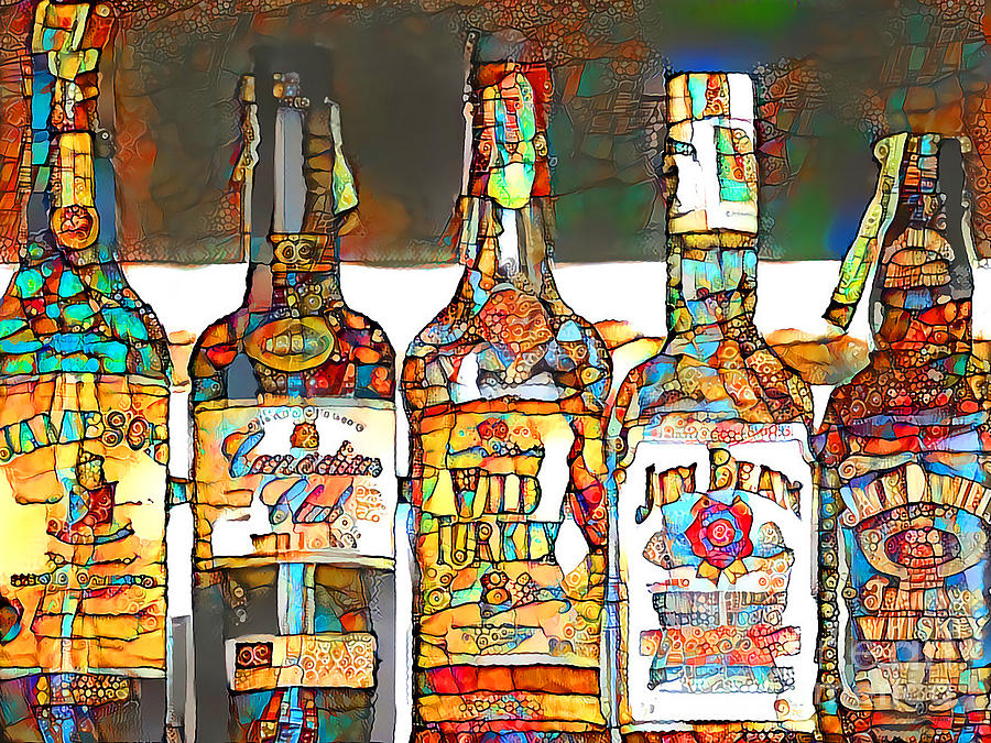 Always Carry A Bottle Of Whiskey In Case Of Snakebite in Vibrant Playful Whimsical Colors 20200529 Photograph by Wingsdomain Art and Photography