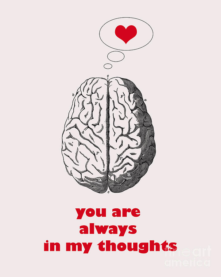 Valentines Day Digital Art - Always In My Thoughts by Madame Memento