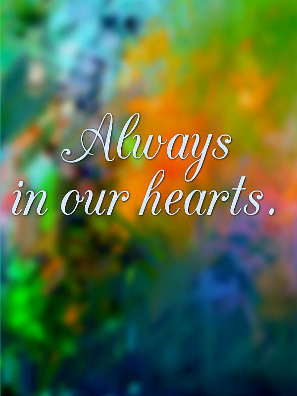 Abstract Mixed Media - Always in Our Heart by Holley Jacobs