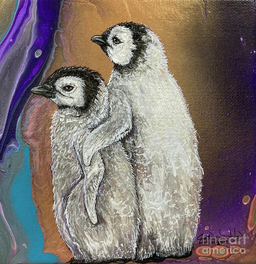 Penguin Painting - Always With You  by Crystal Dombrosky