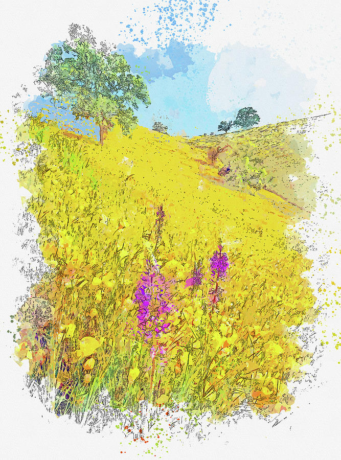 Flower Painting - Amador County Spring by Celestial Images