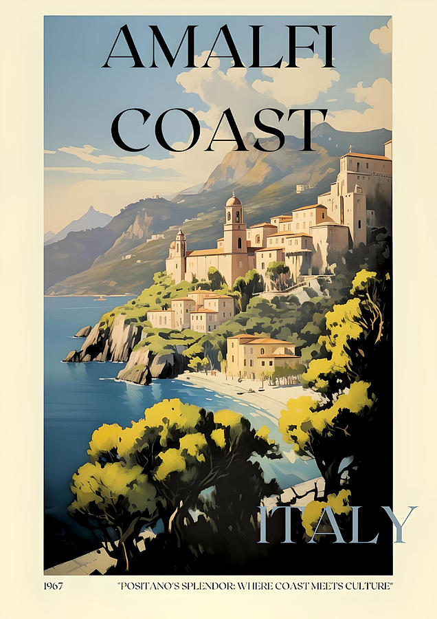 Amalfi Coast, Italy Digital Art by Rob Smiths