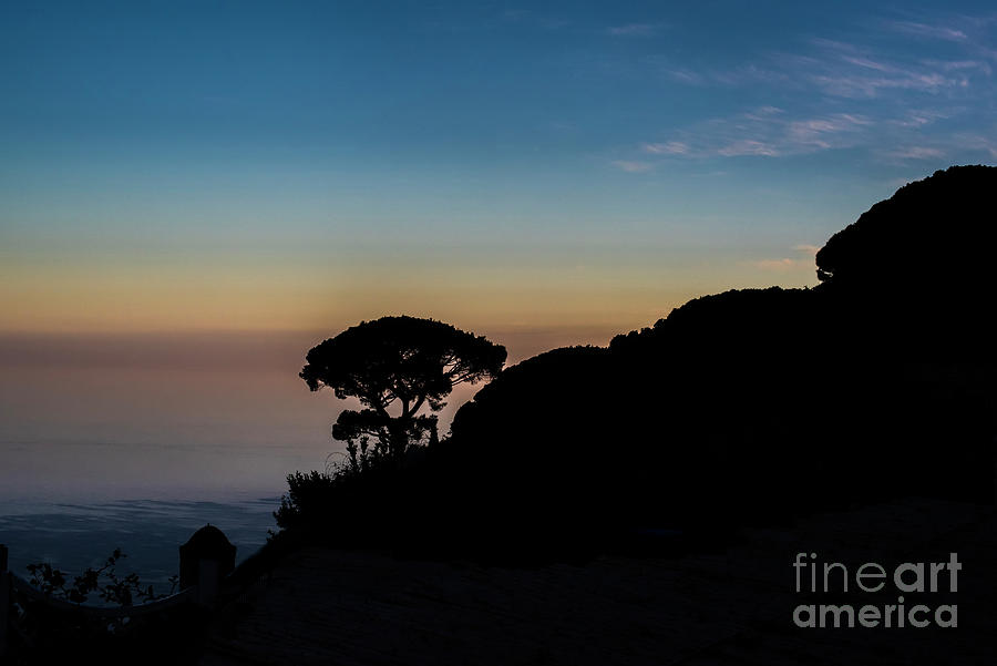 Amalfi Coast-ravello Hillside Silhouette Photograph by Judy Wolinsky