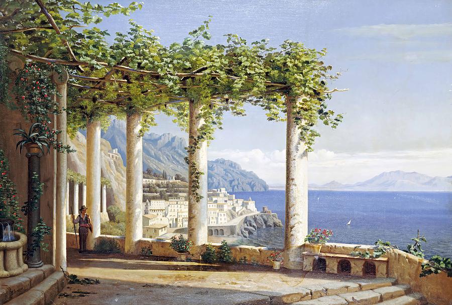 Amalfi Del Convento Dei Capuccini Painting by Eiler Rasmussen Eilersen ...