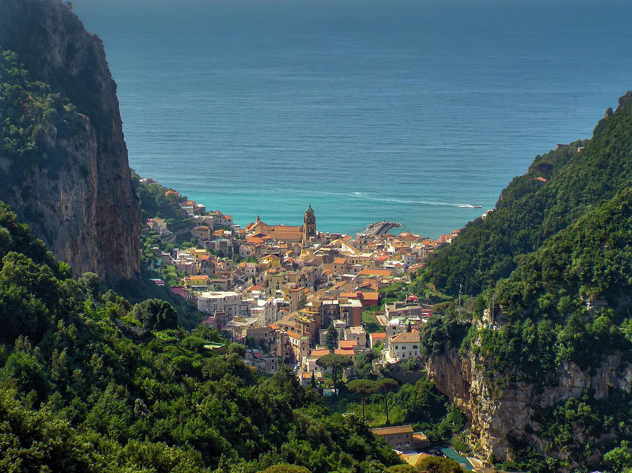 Amalfi from mountain Photograph by Umberto Barone