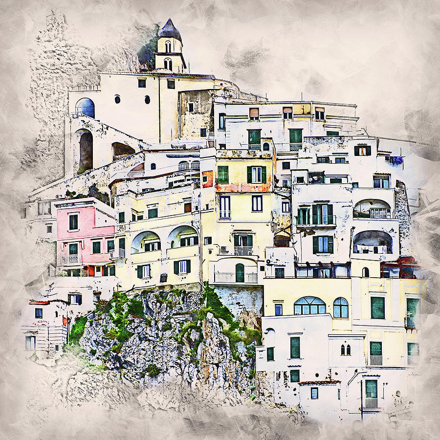 Amalfi, Italy - 31 Painting by AM FineArtPrints