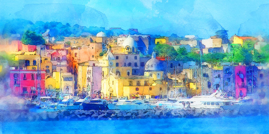 Amalfi, Italy - 49 Painting by AM FineArtPrints