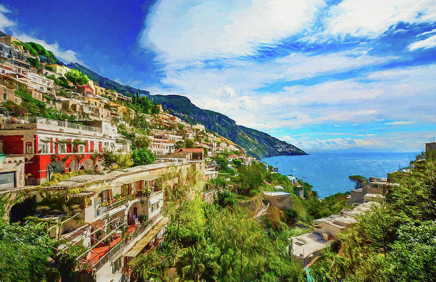 Amalfi Town 2 Digital Art by Roy Pedersen