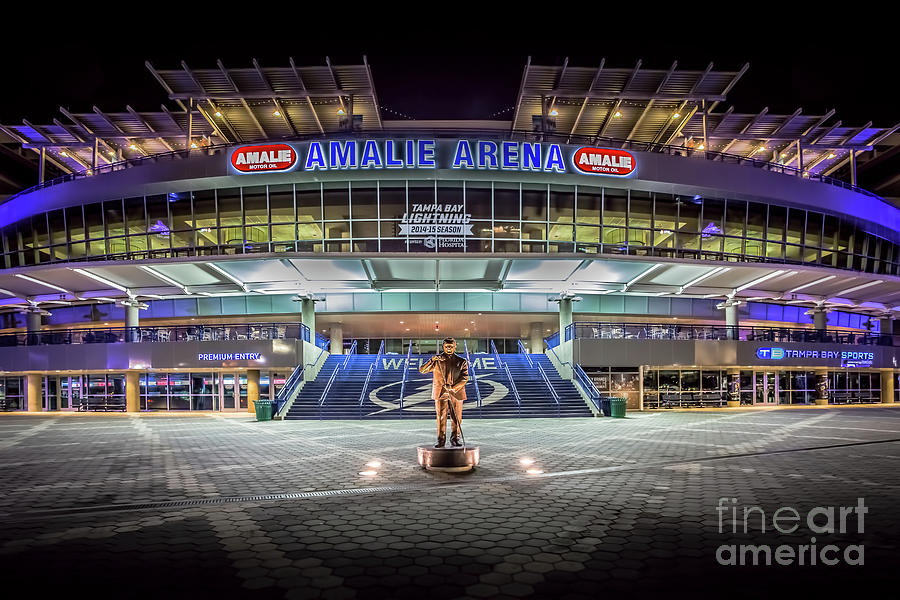 Amalie Arena at Night Photograph by Jason Ludwig Photography