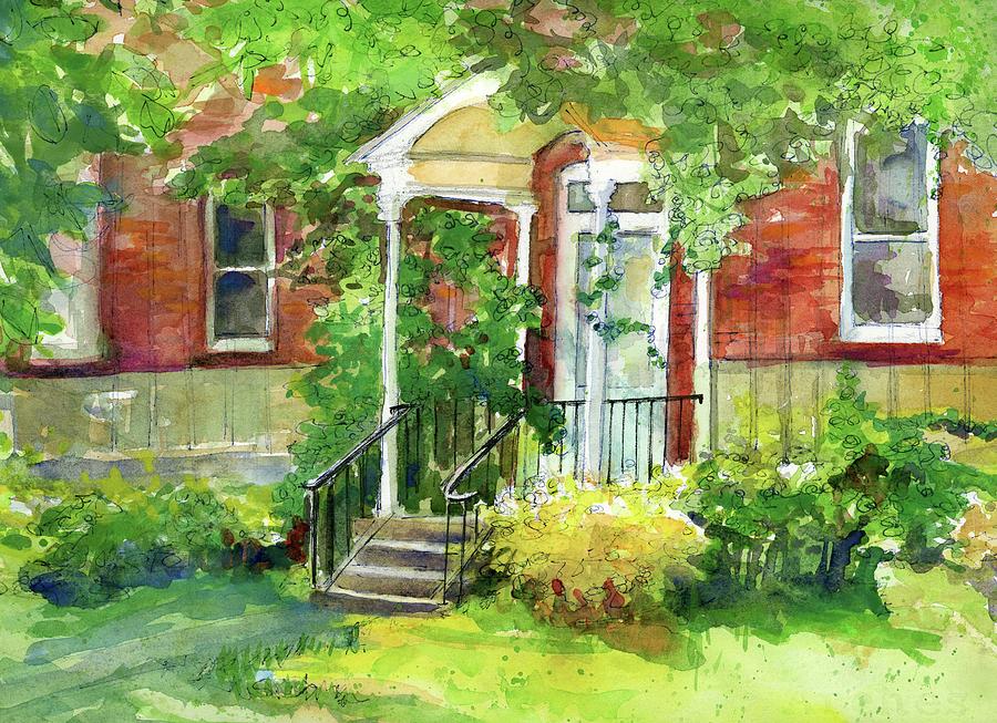 Amana Colonies Cottage Painting by Rebecca Matthews