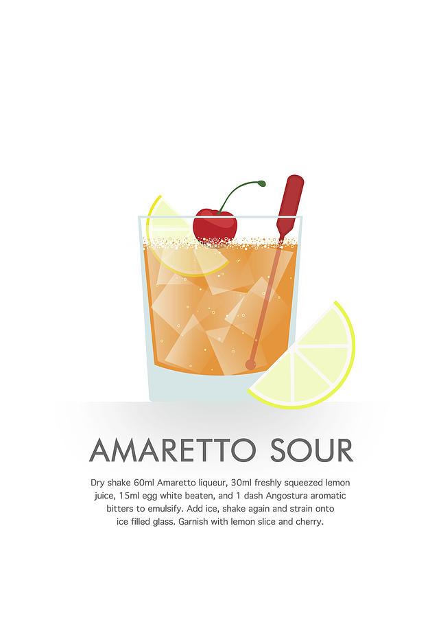 Amaretto sour coctail Digital Art by Dennson Creative - Pixels