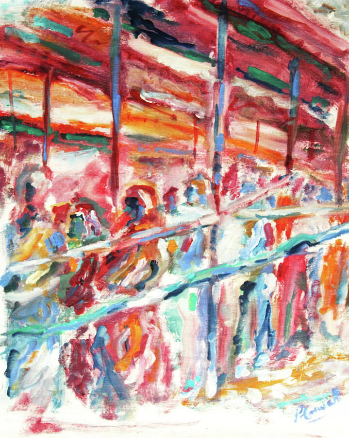Amartithi Queue Painting by Pete Caswell Amartithi Queue Painting by Pete Caswell