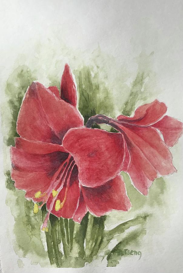Amaryllis  Painting by Milly Tseng