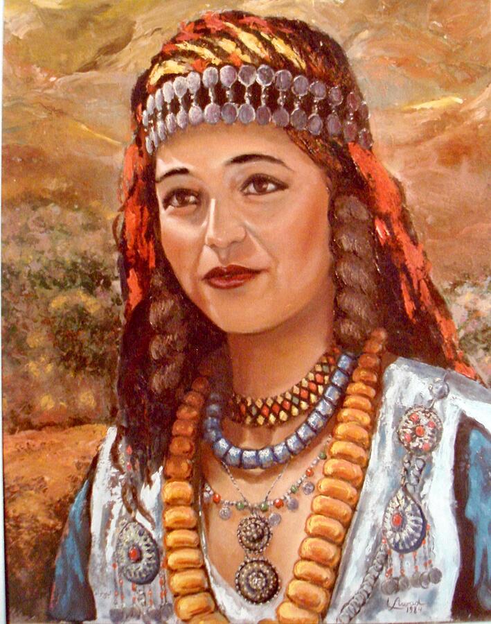 Amazighan laidy  Painting by Laila Awad Jamaleldin