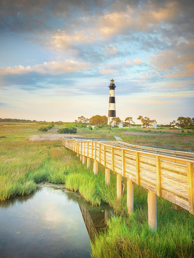 Amazing Bodie Island Lighthouse Sunrise OBX Outer Banks NC  Photograph by Jordan Hill