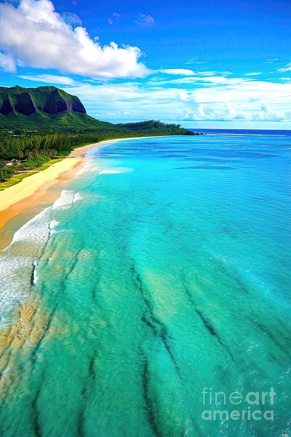 Amazing Deserted Beach Looking Down Digital Art by Simone Edward Artwork Amazing Deserted Beach Looking Down Digital Art by Simone Edward Artwork