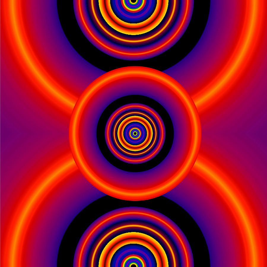 Amazing Glowing Circles Gt 103 Digital Art by Gayle Price Thomas