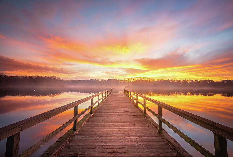 Amazing Morning Sunrise Lake Lamar Bruce MS Photograph by Jordan Hill