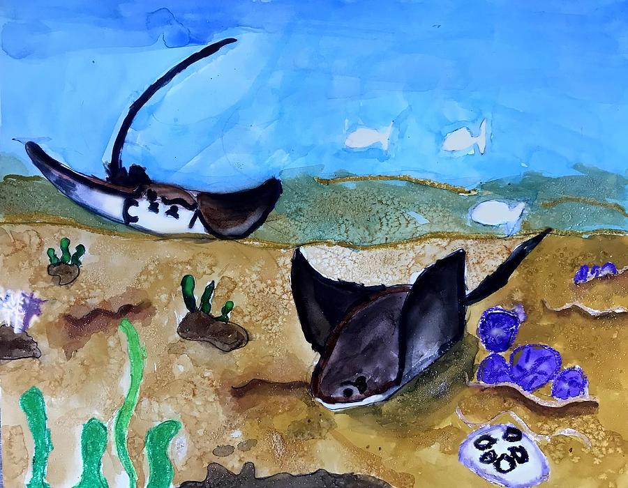 Underwater Painting - Amazing Sea Creatures by Evelyn Park 1st grade by California Coastal Commission