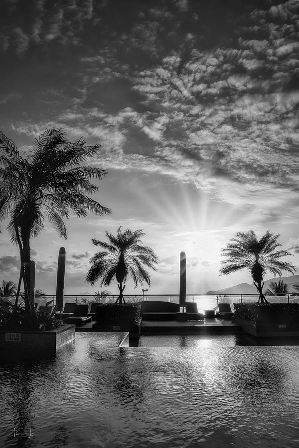 Amazing Sky on Sunrise at Nha Trang, Vietnam - BW Photograph by Thomas ...