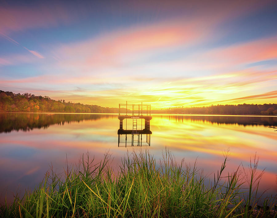Amazing Sunset Davis Lake Mississippi Photograph by Jordan Hill