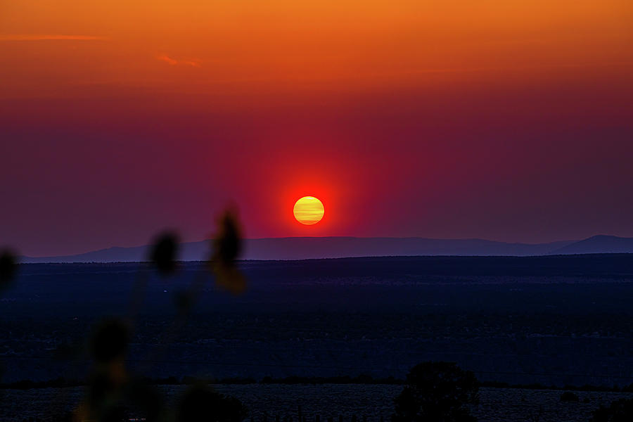 Amazing sunset in Taos NM Photograph by Elijah Rael