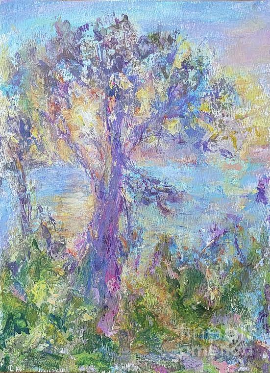 Nature Painting - Amazing tree in the park by Olga Malamud-Pavlovich