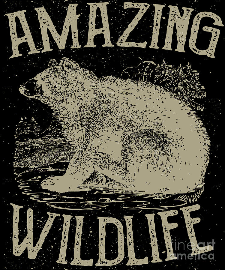 Amazing Wildlife Bear Woods Forest Animals Camping Digital Art by Thomas  Larch - Fine Art America