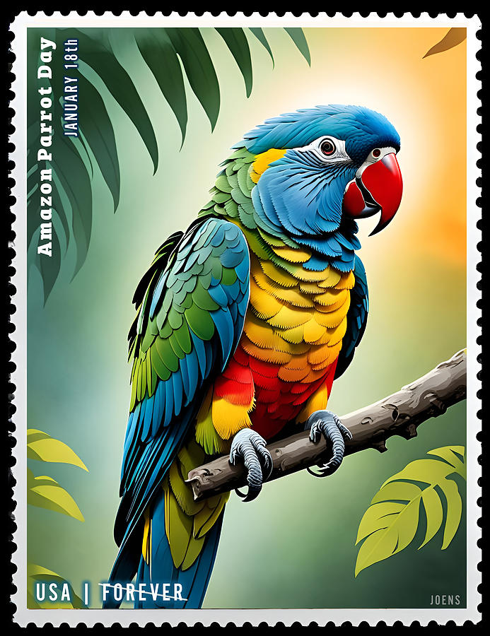 Amazon Parrot Day Digital Art