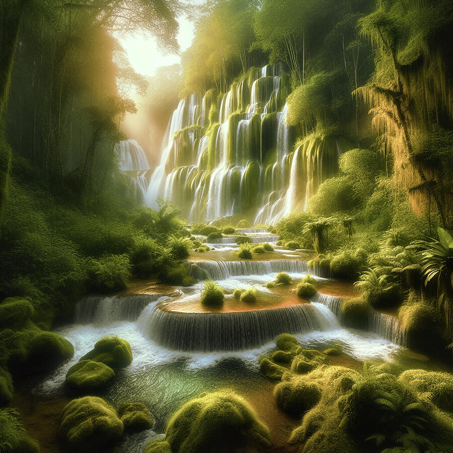 Nature Digital Art - Amazon Rain Forest by Rob Olson