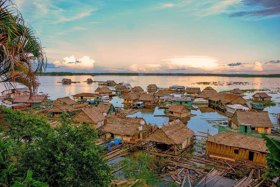 Amazon River Floating Village Photograph by Sascha Grabow