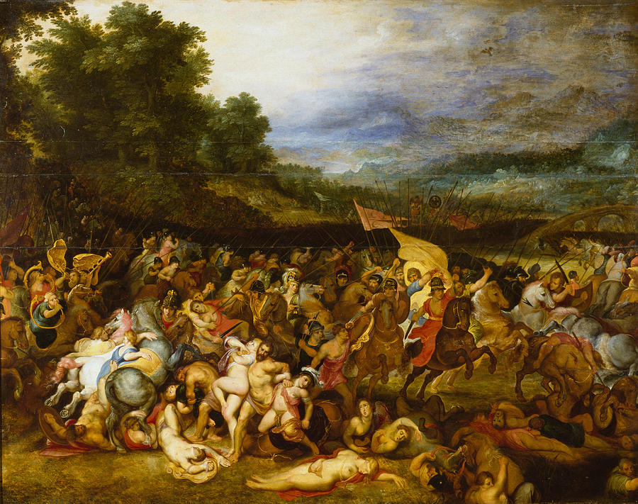 Amazonenschlacht Painting by Jan Brueghel the Elder Peter Paul Rubens ...