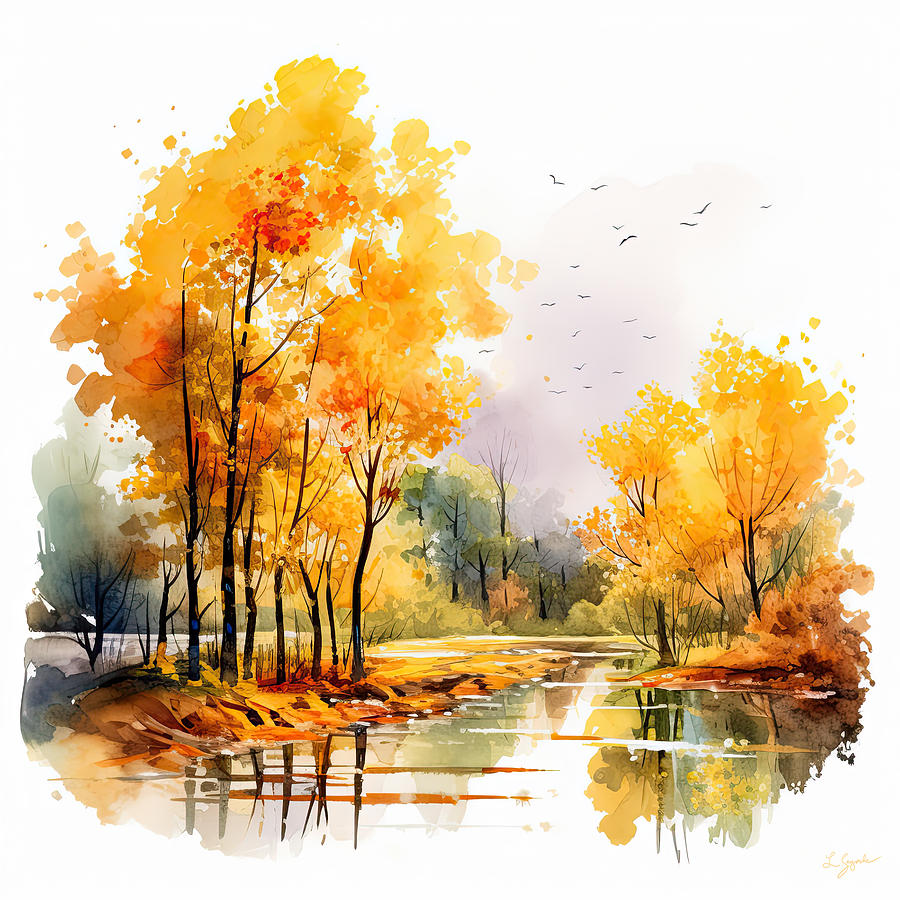 Amber and Gold - An Autumn Impression Digital Art by Lourry Legarde