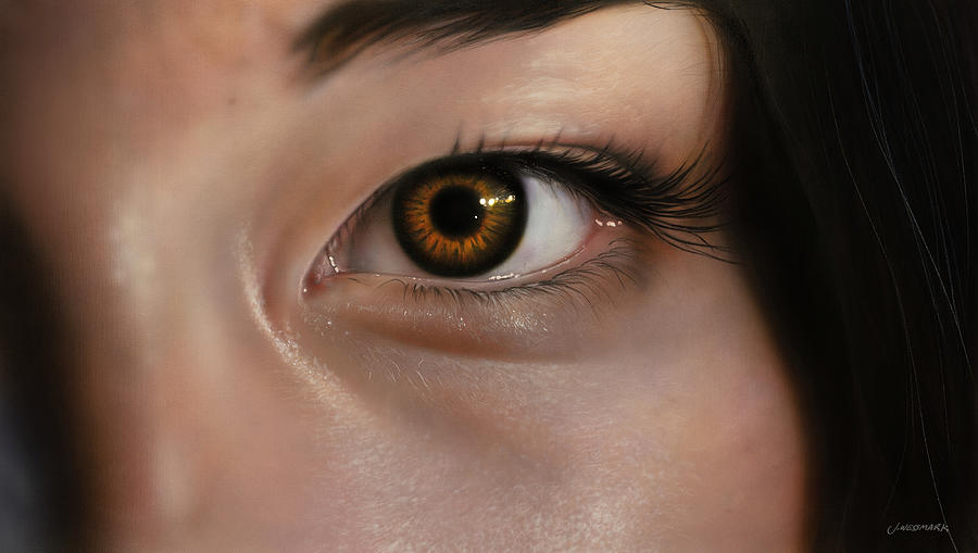 Amber eye Painting by Johannes Wessmark