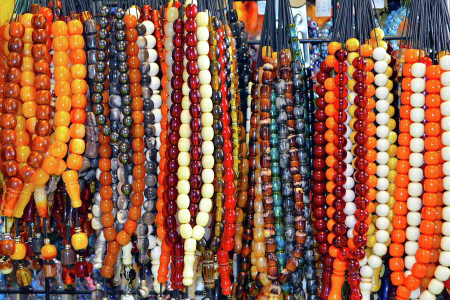 Amber Gemstones Rosary Beads #08 Photograph