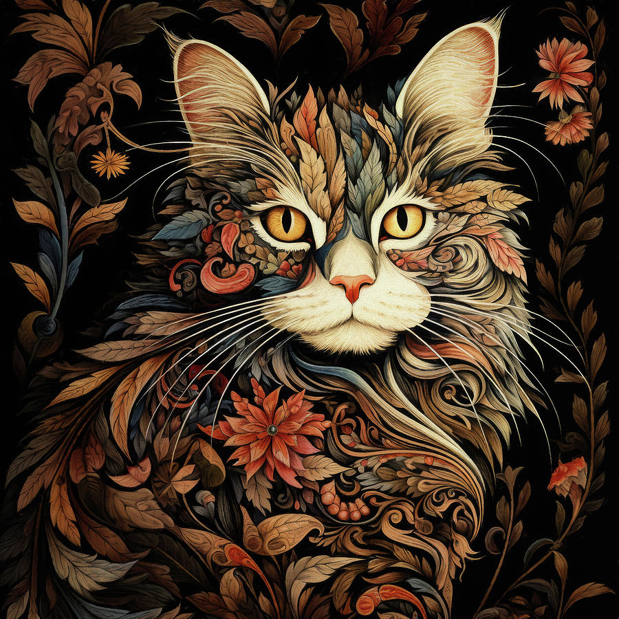 Amber the Cat Digital Art by Peggy Collins