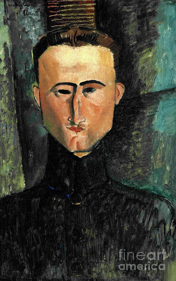 Amedeo Modigliani - Andre Rouveyre Painting by Alexandra Arts