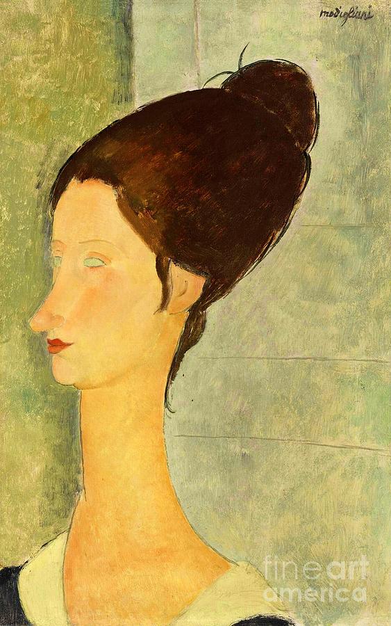 Amedeo Modigliani - Jeanne Hebuterne 3 Painting by Alexandra Arts