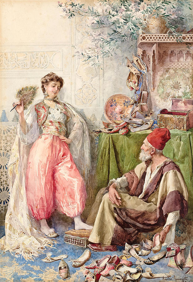 AMEDEO SIMONETTI The harems cobbler Painting by Artistic Rifki