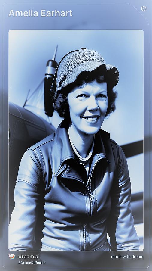 Amelia Earhart 3 Digital Art by Denise F Fulmer