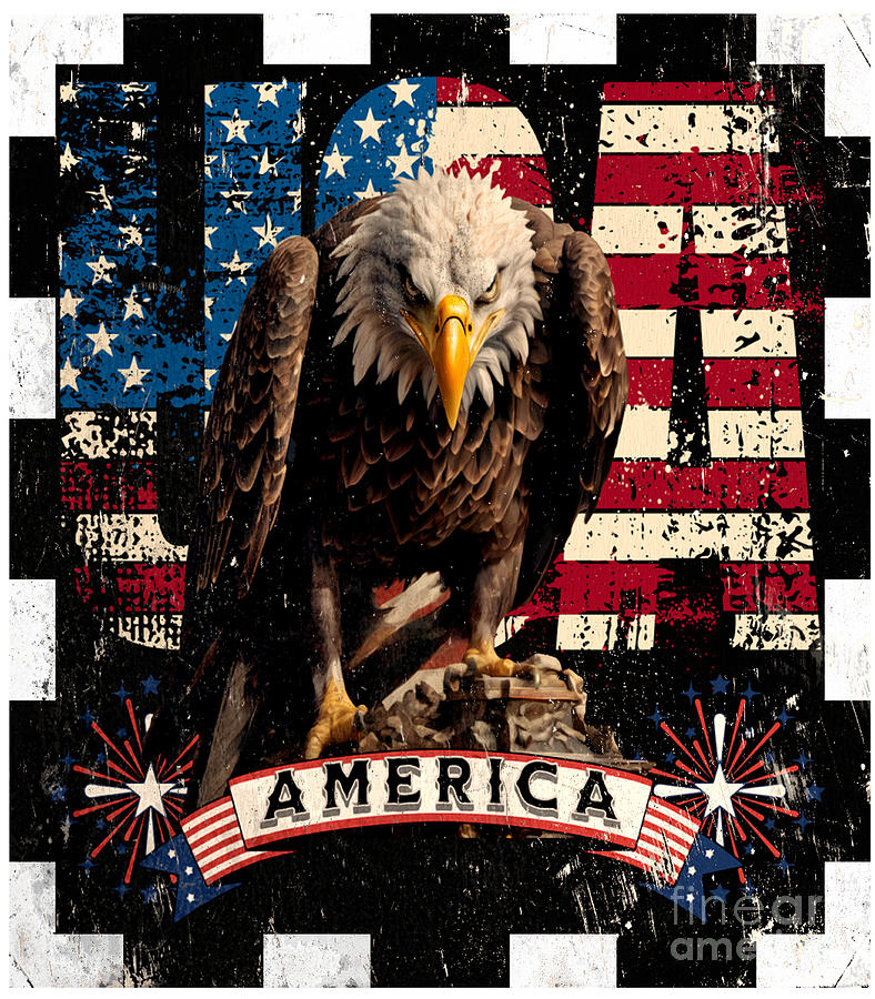 America Eagle Digital Art by DSE Graphics