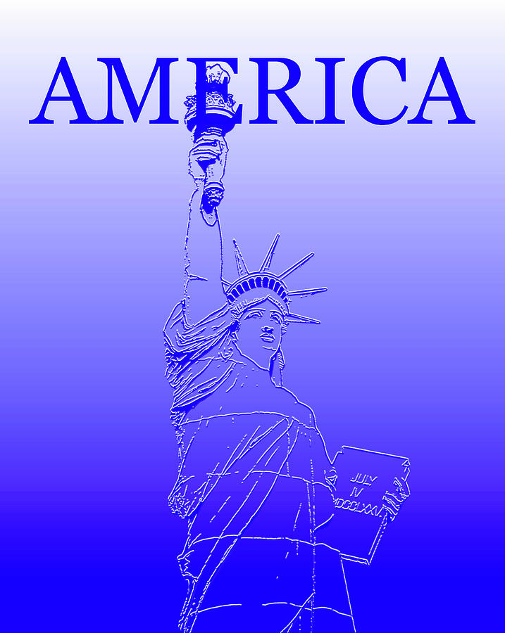 America standing tall Digital Art by David Lee Thompson