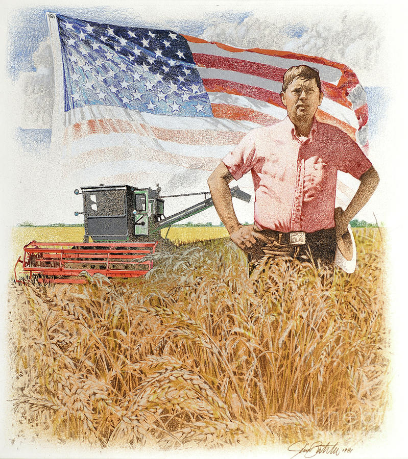 America The Beautiful - Amber Waves Of Grain Painting by Jim Butcher