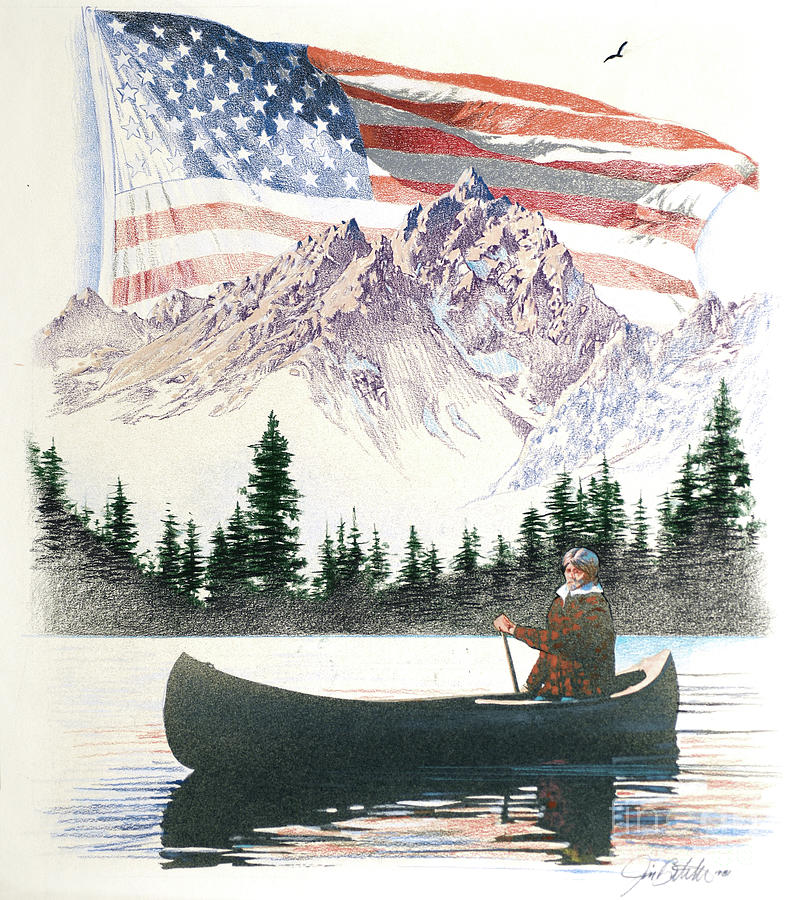 America The Beautiful - Purple Mountains Majesty Painting by Jim Butcher