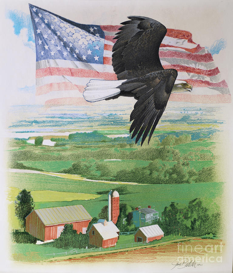 America The Beautiful - Spacious Skies Painting by Jim Butcher