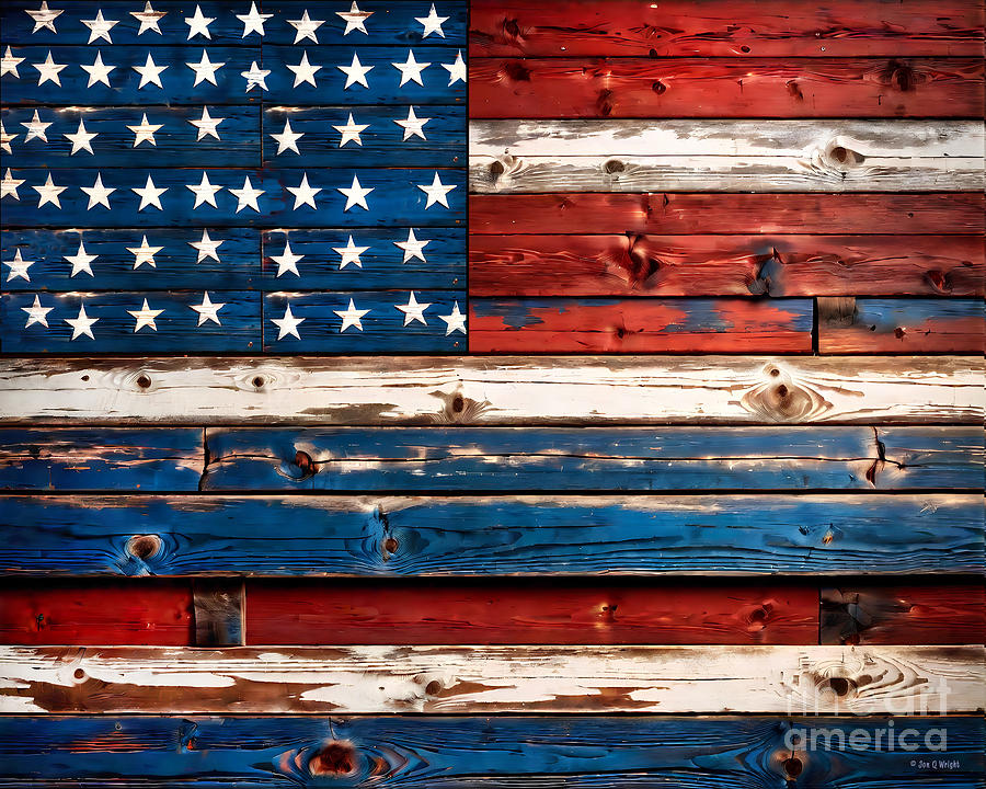 America The Free Painting by Jon Q Wright