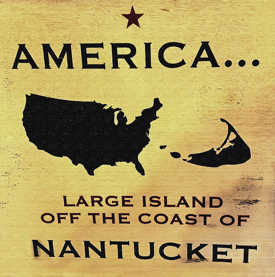 America - The Large Island Off The Coast Of Nantucket Mixed Media