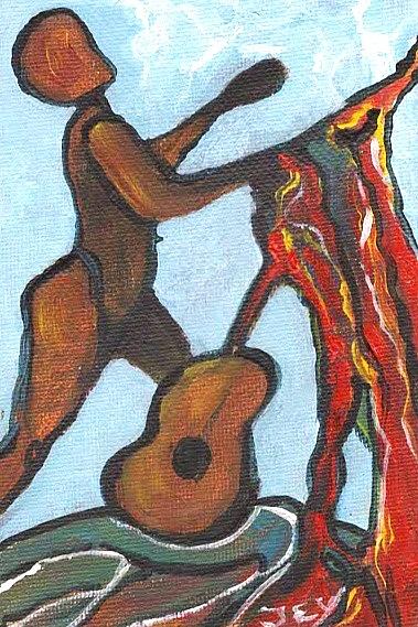 America The Musician Painting by John Edwe